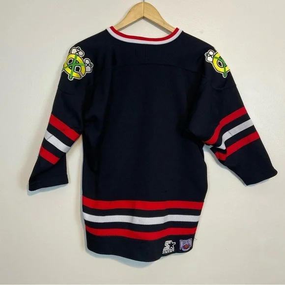 Chicago Blackhawks Starter Vintage 1990s Black Hockey Jersey - Youth L/XL
